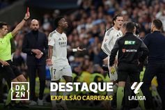 Carreras explode e deixa Real Madrid a jogar com nove elementos