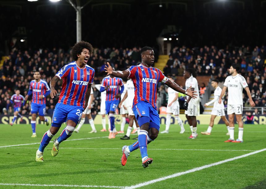 Marc Guéhi, defesa-central e capitão do Crystal Palace, celebra golo frente ao Fulham