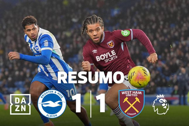 Brighton resgata ponto no fim e 'rouba' vitória a NES (resumo)