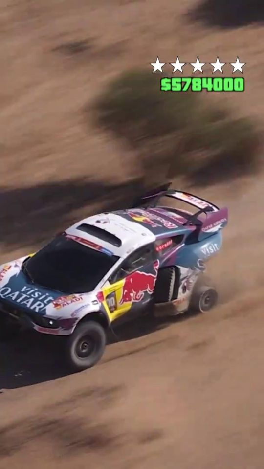 Nasser Al Attiyah a três rodas no Rali Dakar