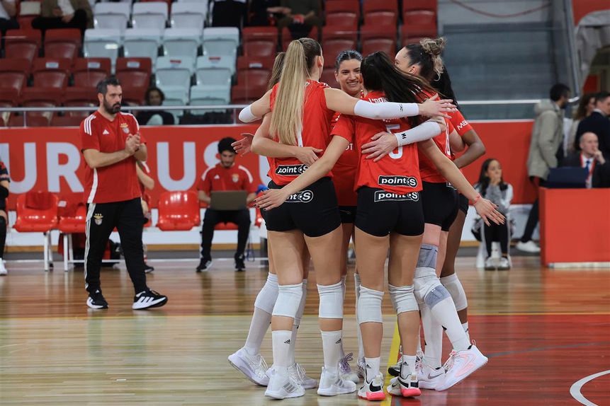Equipa de voleibol feminino do Benfica nas competições europeias. Foto CEV