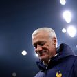 Didier Deschamps, selecionador francês, a sorrir