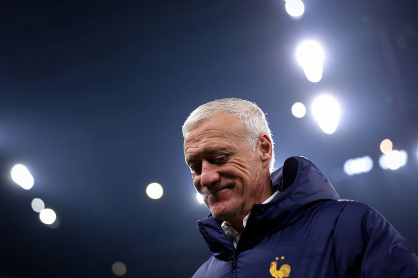 Didier Deschamps, selecionador francês, a sorrir
