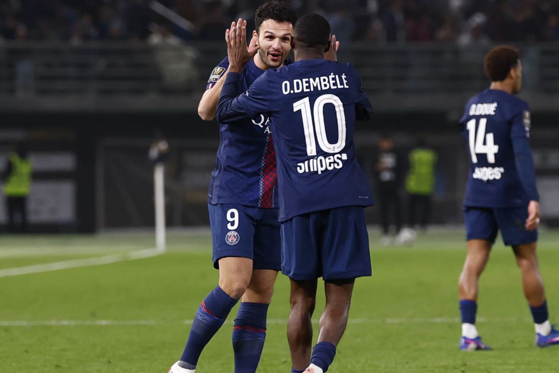 Dembelé marcou o primeiro golo do PSG, mas o herói foi Gonçalo Ramos com o golo aos 90+5 minutos - Foto: PSG