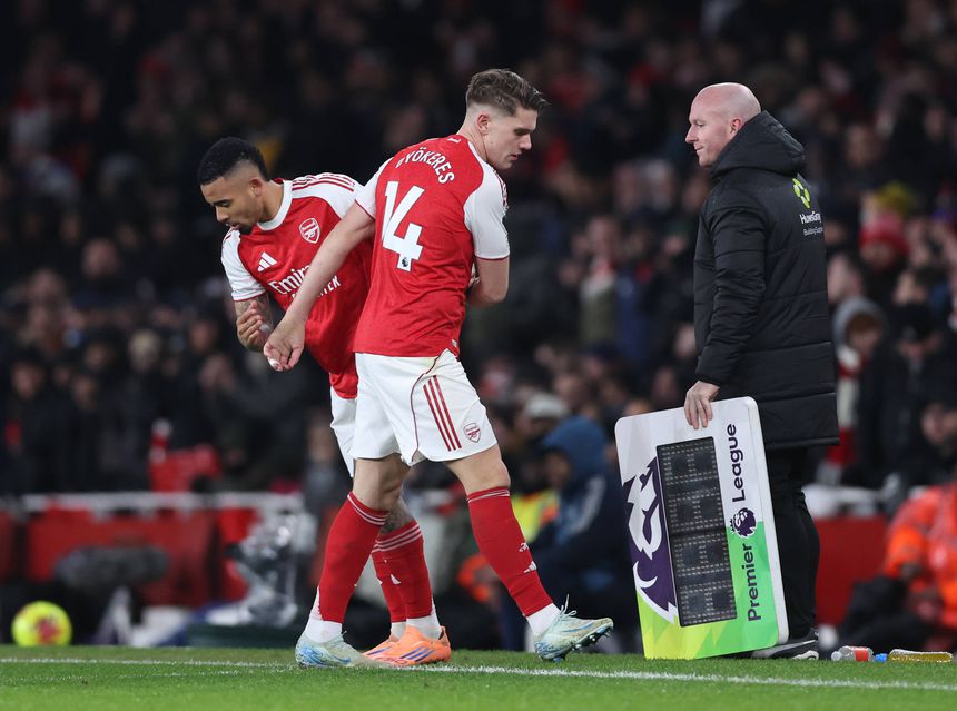 Gyokeres substituído por Gabriel Jesus (IMAGO)