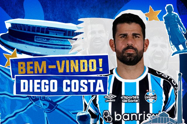 Mercado (oficial): Diego Costa é o substituto de Luis Suárez no Grêmio