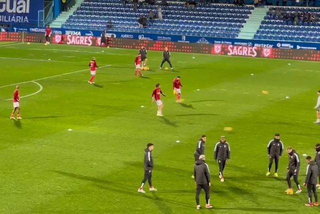 Aquecimento do Benfica na Taça de Portugal