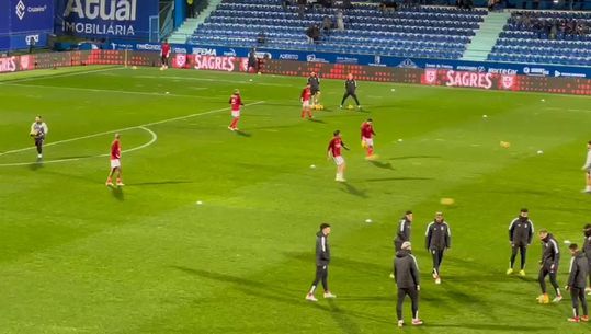 Aquecimento do Benfica na Taça de Portugal