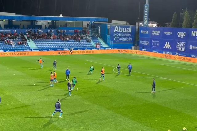 Aquecimento do Vizela na Taça de Portugal