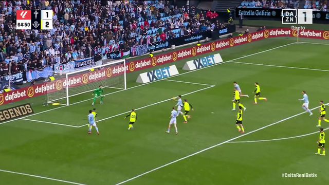 Vídeo: em dois minutos, o Celta empata frente ao Betis