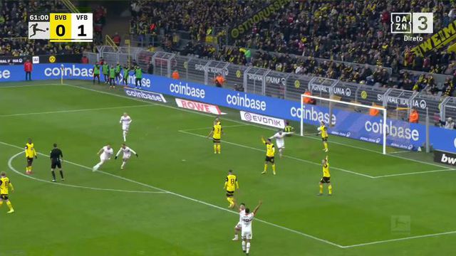 Vídeo: Chabot, de primeira, aumenta vantagem do Estugarda