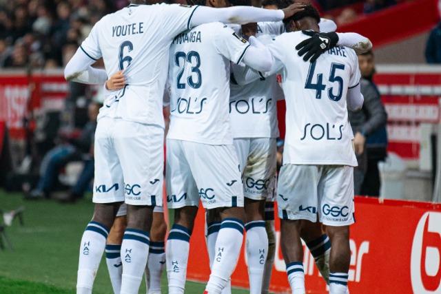 Jogadores do Le Havre a celebrarem o golo de Hassan