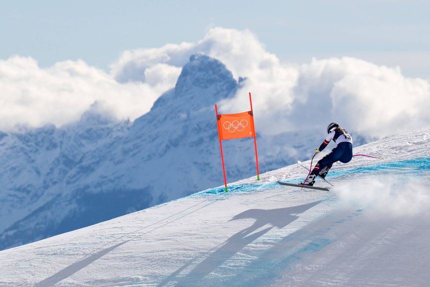 Lindsey Vonn, de 41 anos, sofreu grave queda - Foto: IMAGO