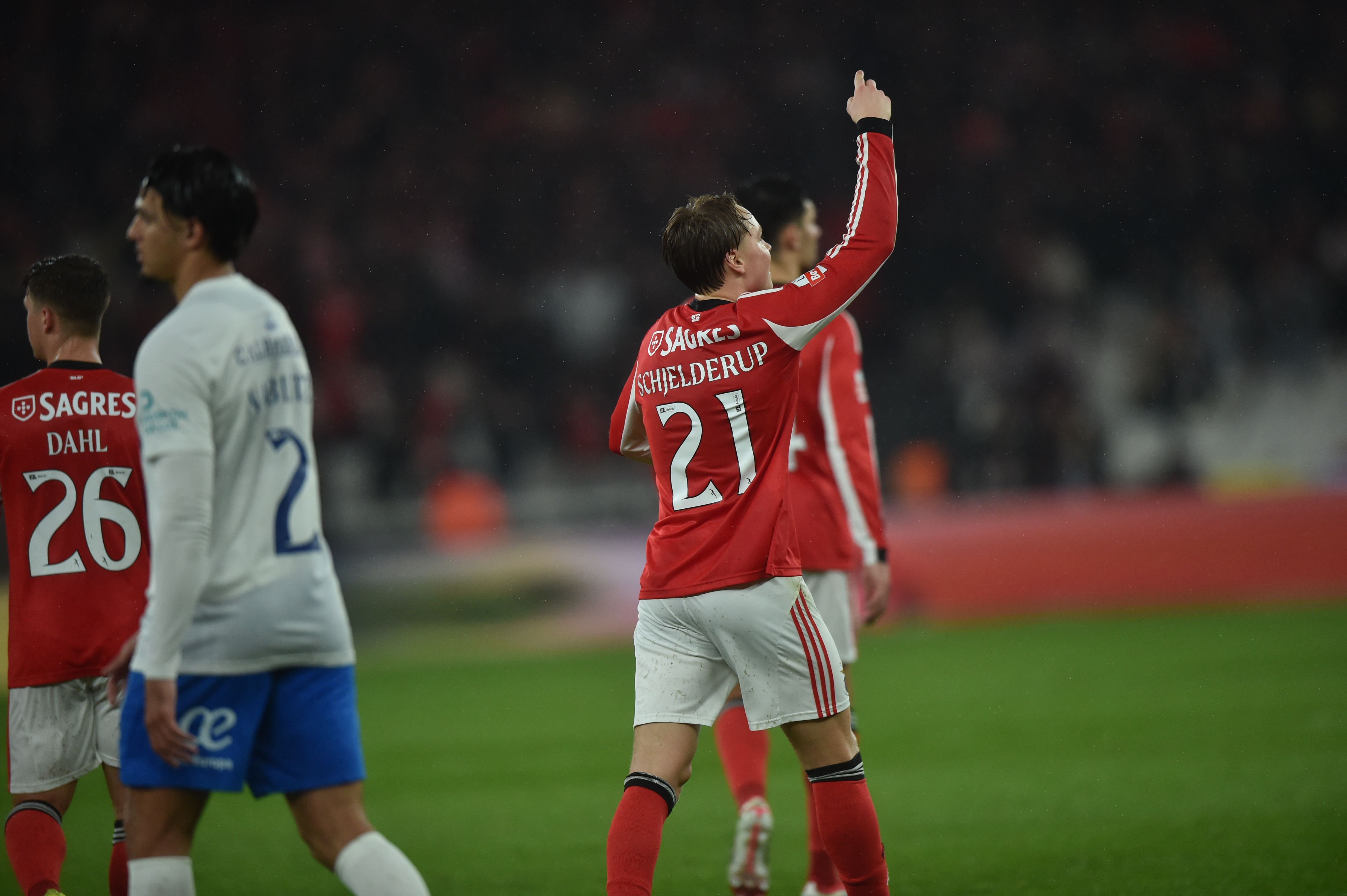 Schjelderup celebra golo - Foto: Miguel Nunes