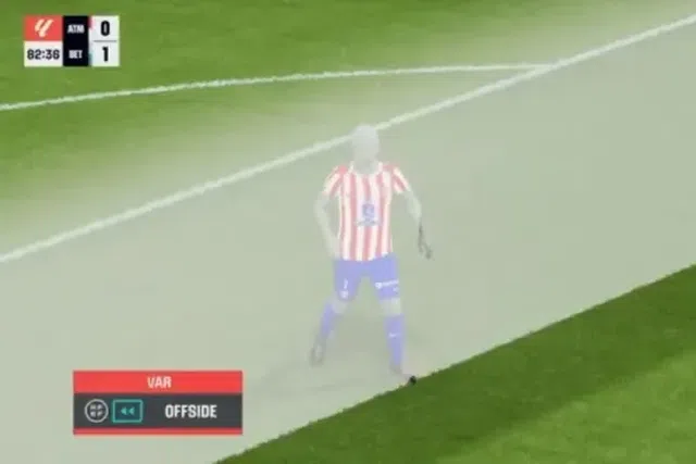 Fora de jogo de Griezmann. Foto: Transmissão