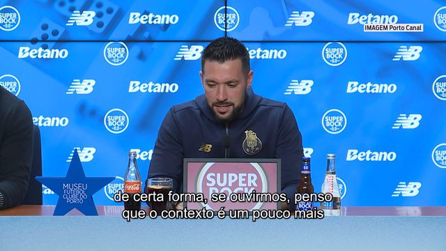 Farioli comenta declarações de Villas-Boas: «Estamos exatamente onde queríamos estar»