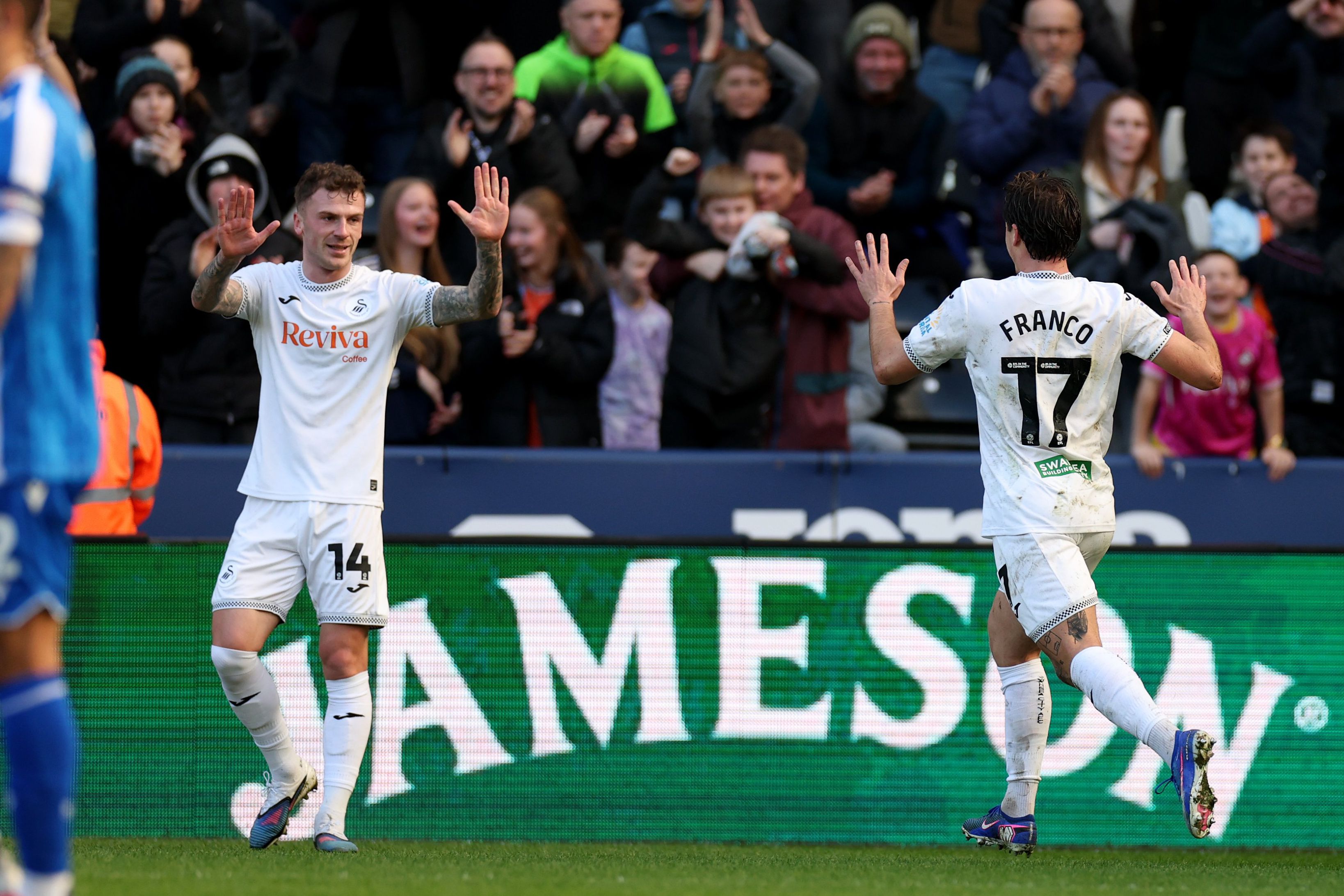 Gonçalo Franco abriu o marcador no Swansea-Sheffield Wednesday - Foto: Swansea