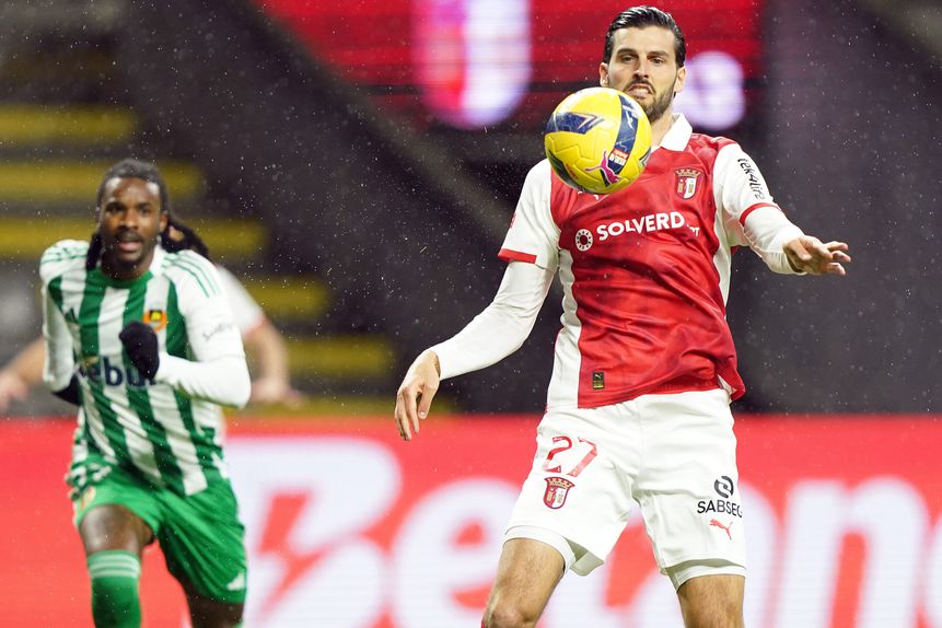 Grillitsch apontou o primeiro golo da partida e estreou-se a marcar pelo SC Braga - Foto: Hugo Delgado/LUSA.