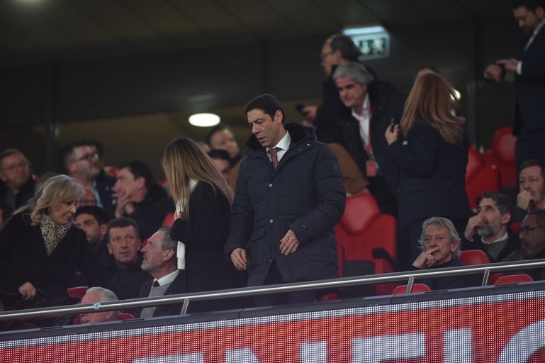 Rui Costa, presidente do Benfica, na tribuna do Estádio da Luz - Foto: Miguel Nunes