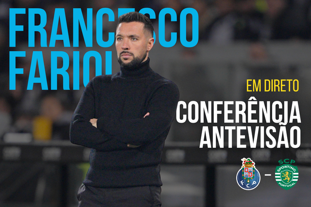 EM DIRETO: siga a antevisão de Farioli ao FC Porto-Sporting