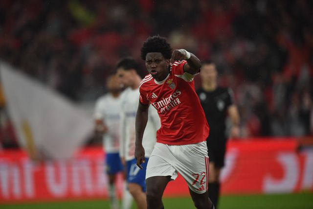 Anísio Cabral marcou o segundo golo com a camisola do Benfica. Foto: Miguel Nunes