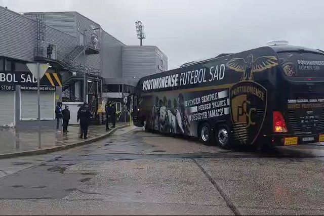 Chegada do Portimonense ao Portimão Estádio