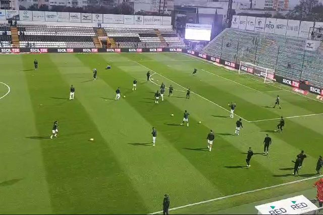 Aquecimento do Portimonense para o duelo com o FC Porto