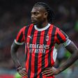 Rafael Leão a jogar pelo Milan