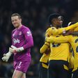 Jogadores do Wolverhampton a celebrarem o golo de Munetsi