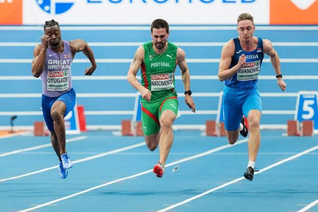 Carlos Nascimento na final dos 60 metros