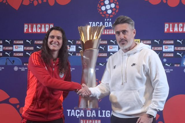 Filipa Patão, treinadora do Benfica, e Miguel Aleixo, treinador-adjunto do Sporting, projetaram a final da Taça da Liga, que se realiza este domingo, em Leiria