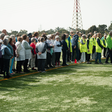 Os participantes de um evento de Walking Football, no Barreiro - Foto: Teófilo Afonso