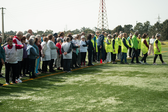 Os participantes de um evento de Walking Football, no Barreiro - Foto: Teófilo Afonso
