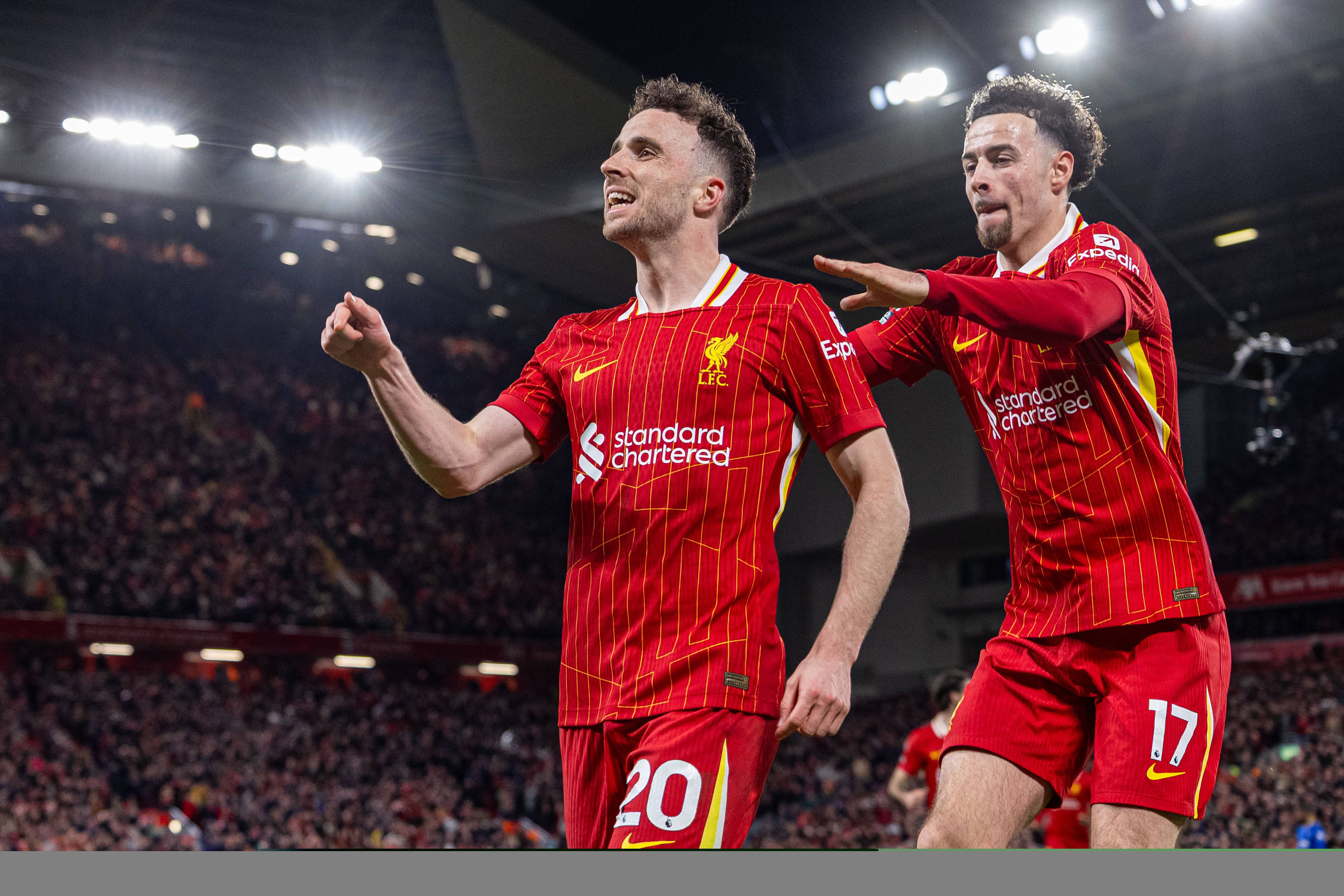 Diogo Jota foi campeão inglês pelo Liverpool em 2025