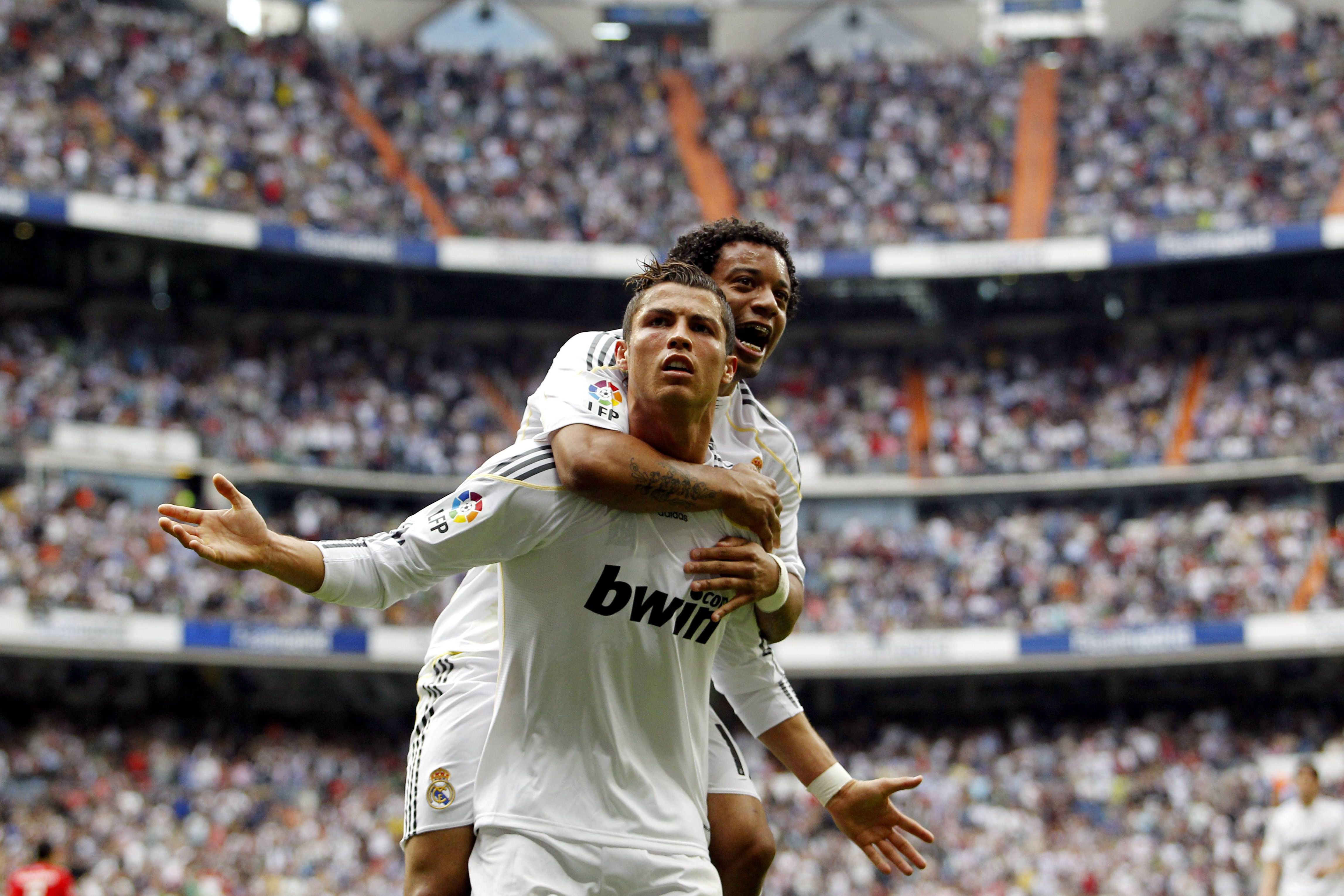 Cristiano Ronaldo e Marcelo fizeram dupla na ala esquerda do Real Madrid quase uma década