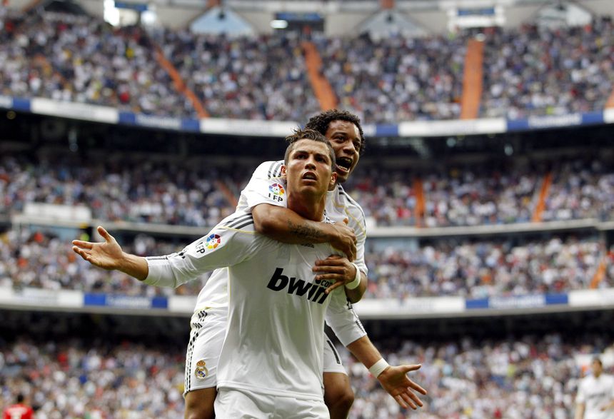 Cristiano Ronaldo e Marcelo fizeram dupla na ala esquerda do Real Madrid quase uma década