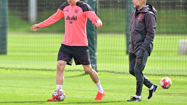 Guardiola prepara o Man. City para o jogo com o Real Madrid