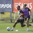 Novos protagonistas no treino do Benfica (fotogaleria)