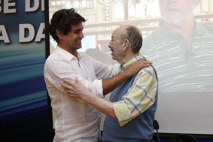 Dani com Aurélio Pereira em 2022 (foto: Rui Raimundo/A BOLA)