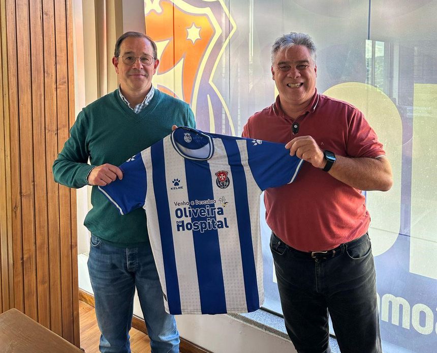 Mário Brito, presidente do clube, e Hidalgo Dal Colletto, novo dono da SAD. DR