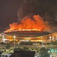 Incêndio no Velódromo do Parque Olímpico do Rio de Janeiro (D.R.)