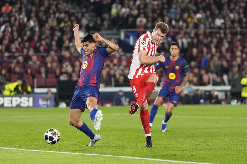 Sorloth marcou o segundo golo do Atlético Madrid em Camp Nou - FOTO: EPA/Siu Wu