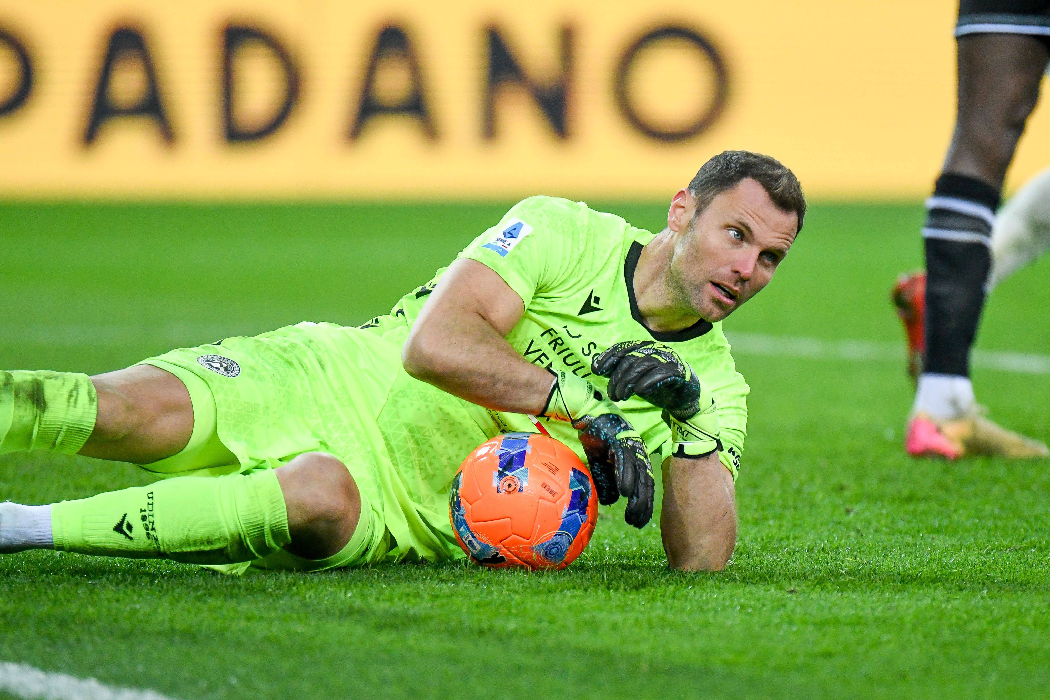 Daniele Padelli passou a carreira toda em Itália… exceto um jogo realizado pelo Liverpool em 2007. Habituado a ser suplente ao longo da carreira, está na Udinese e tem 40 anos (IMAGO)