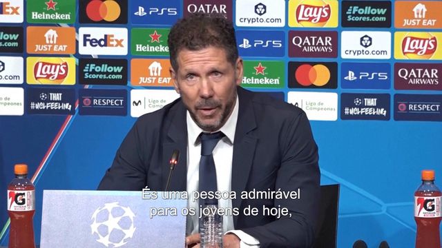 Com a voz embargada, Simeone já se despede de Griezmann