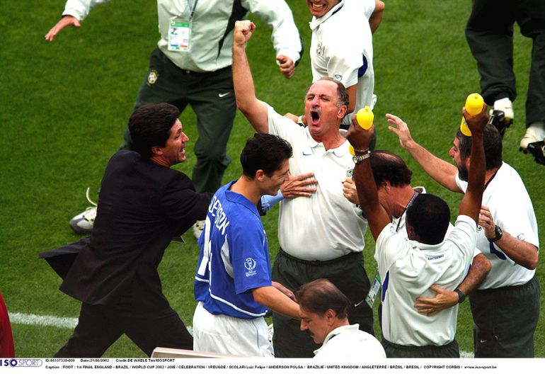 Luiz Felipe Scolari – 26 títulos. O Mundial de 2002 destaca-se acima de todos. Ganhou troféus no Brasil, em Inglaterra, na China, no Uzbequistão e, por fim, na China (IMAGO)