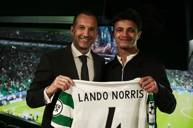 Frederico Varandas e Lando Norris