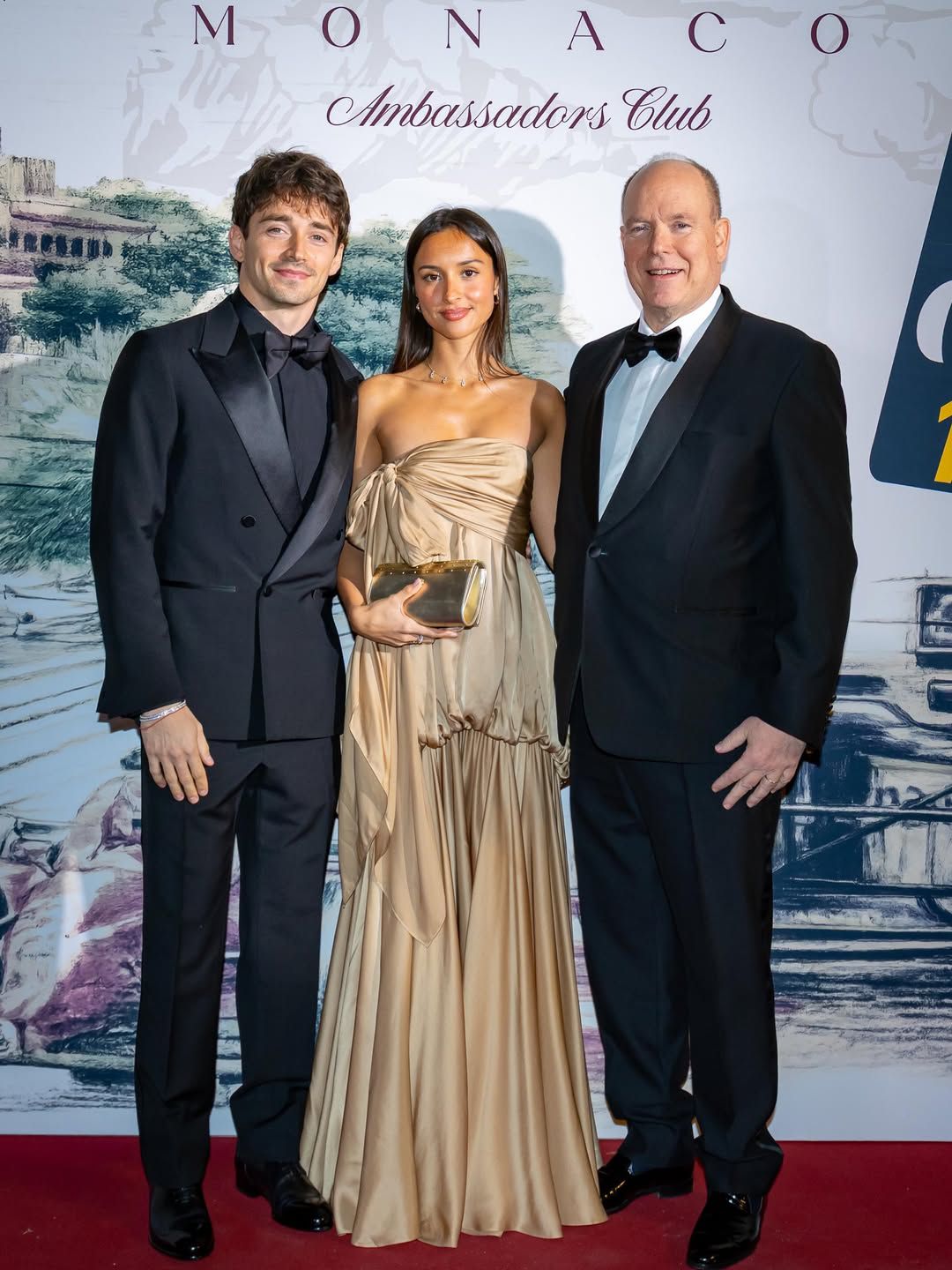 Charles Leclerc, Alexandra Saint Mleux e Alberto do Mónaco - Instagram @palaisprincierdemonaco @monacoambassadorsclub