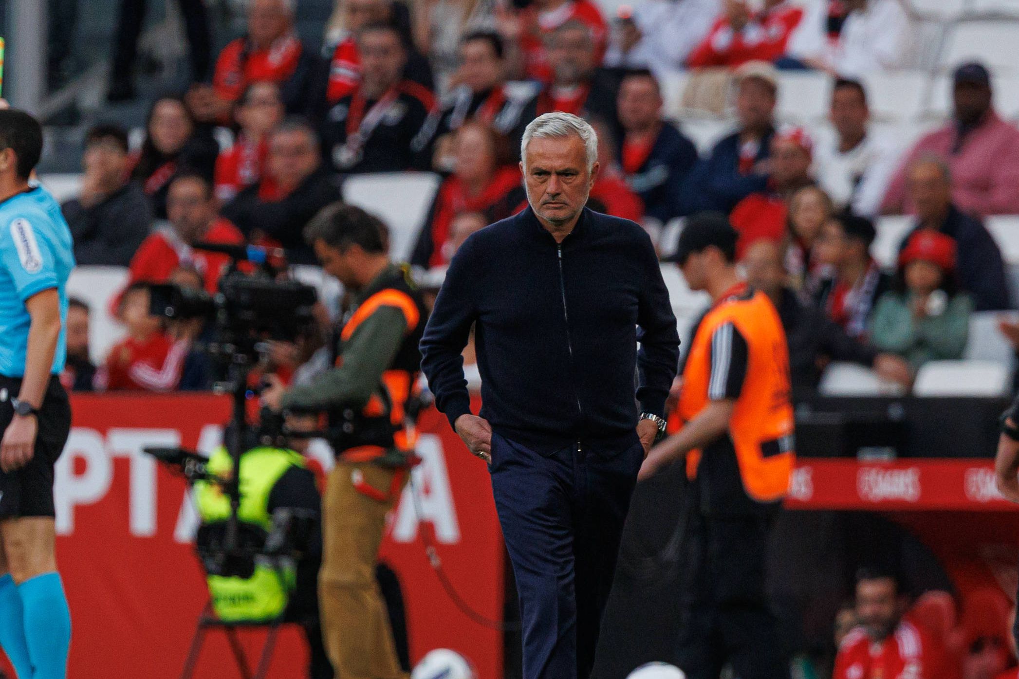 Oito dos nove empates do Benfica no campeonato foram já com José Mourinho — Foto: IMAGO