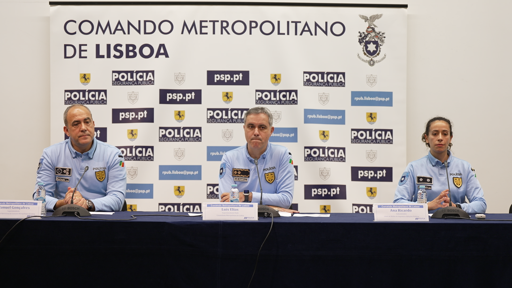 Superintendente Manuel Gonçalves, superintendente-chefe Luís Elias e subcomissária Ana Ricardo