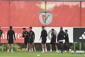 Plantel do Benfica em treino no Seixal - Foto: Miguel Nunes